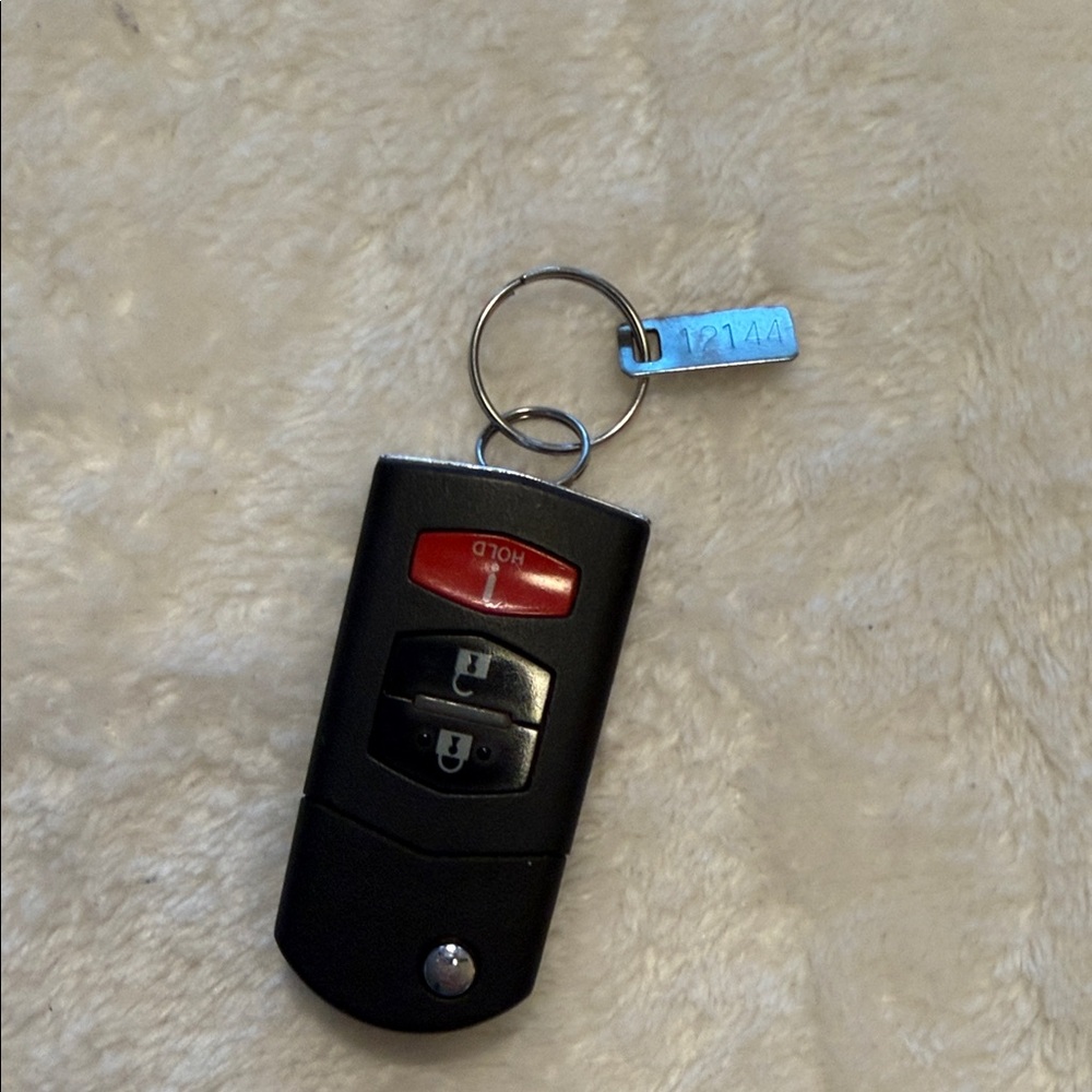 Mazda Black and Red Key Fob